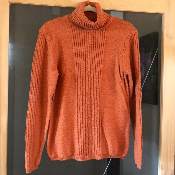 light orange turtleneck